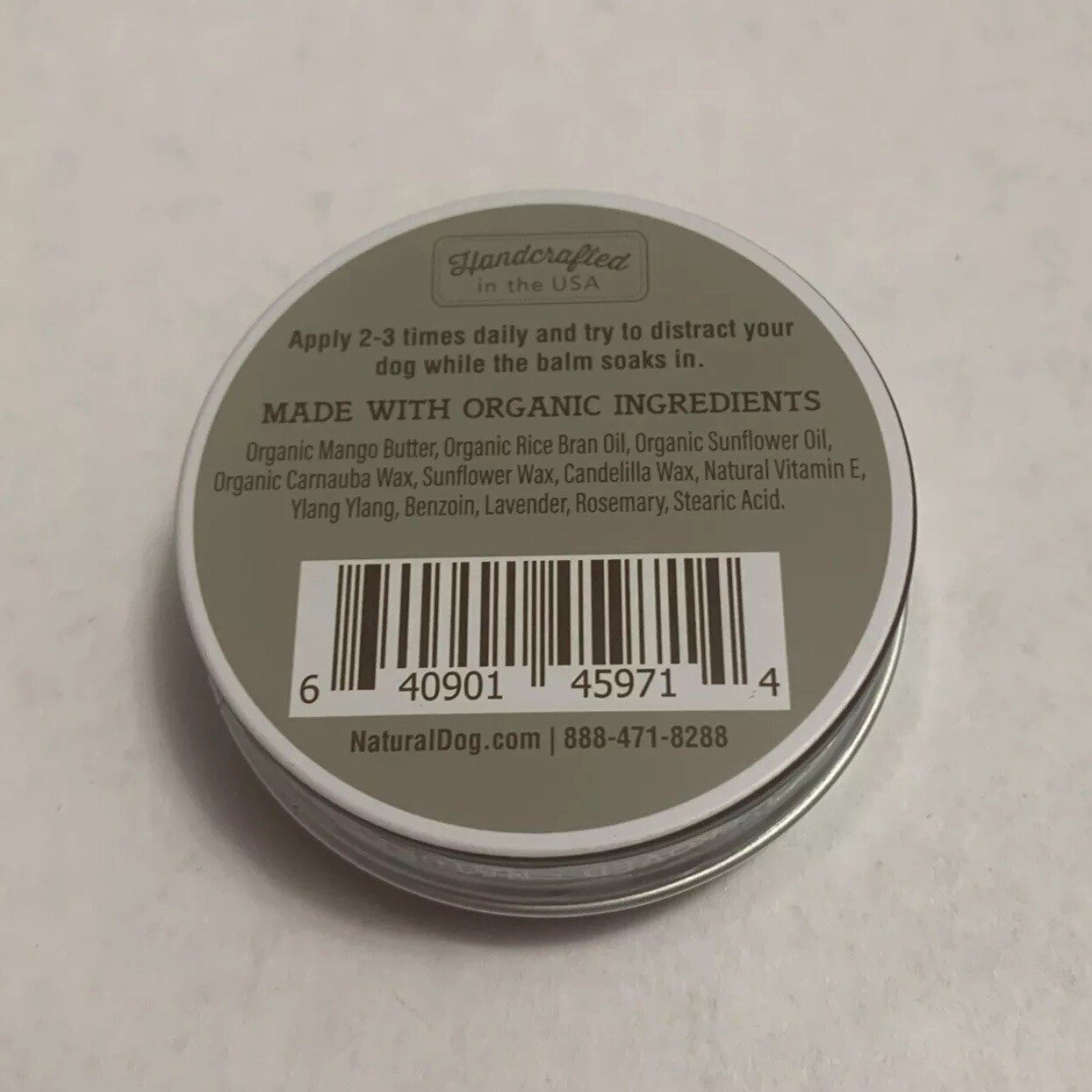 Pawtection Vet Approved All Natural Dog Paw Balm Moisturizer Protector 2 Oz