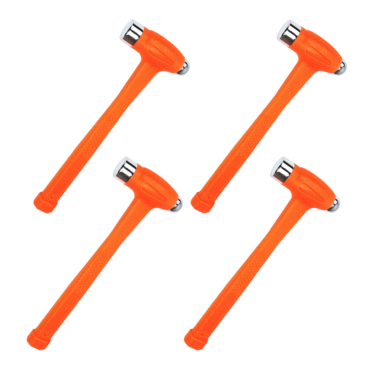 XtremepowerUS 4-Pieces Dead Blow Hammer Ball Pein 2Lb Dual Face Flat & Peen Set
