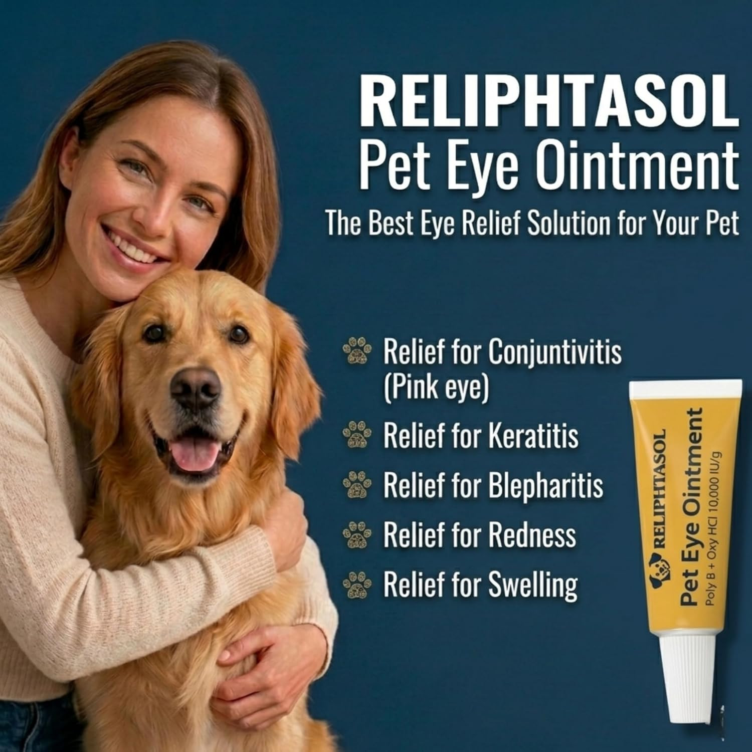 Pet Eye Cream – Vet-Formulated Dog Eye Infection Treatment, Pink Eye Relief, Con