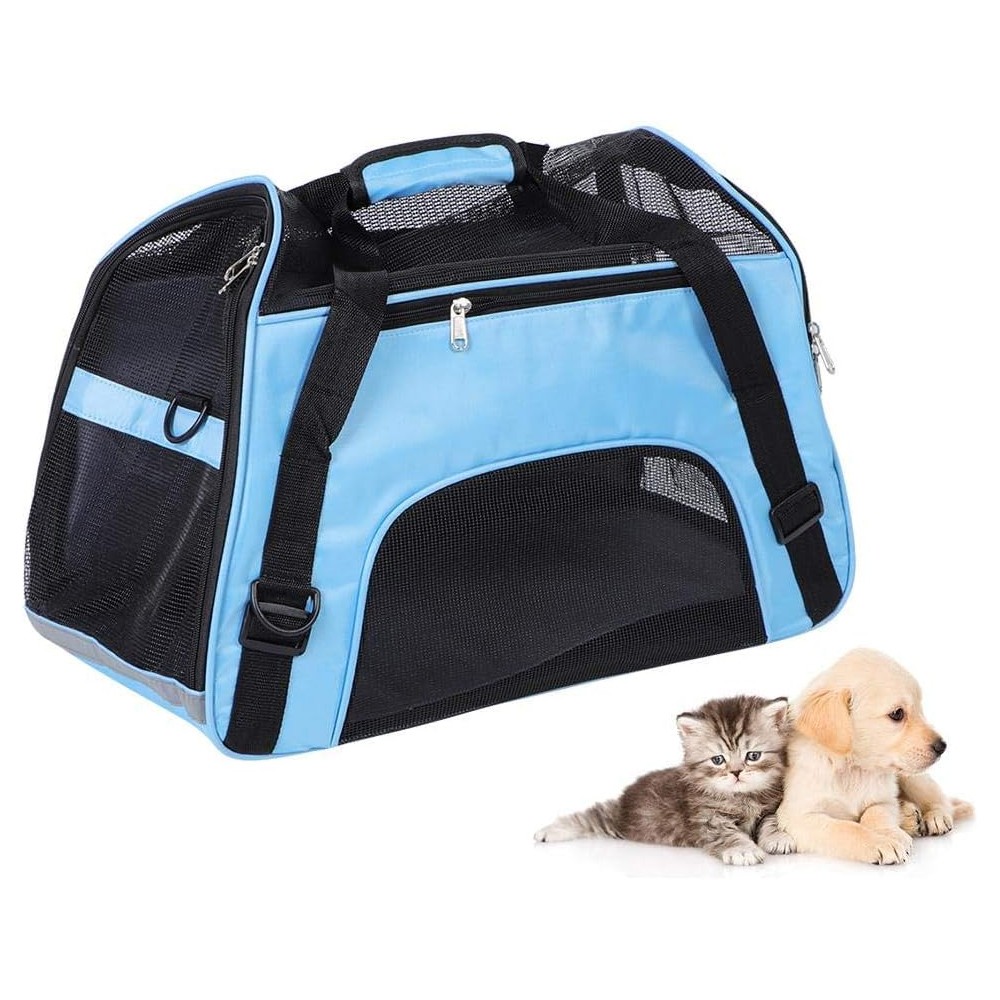 M/L Pet Carrier Bag Airline Approved Portable Soft Dog Cat Puppy Travel Cage Bag