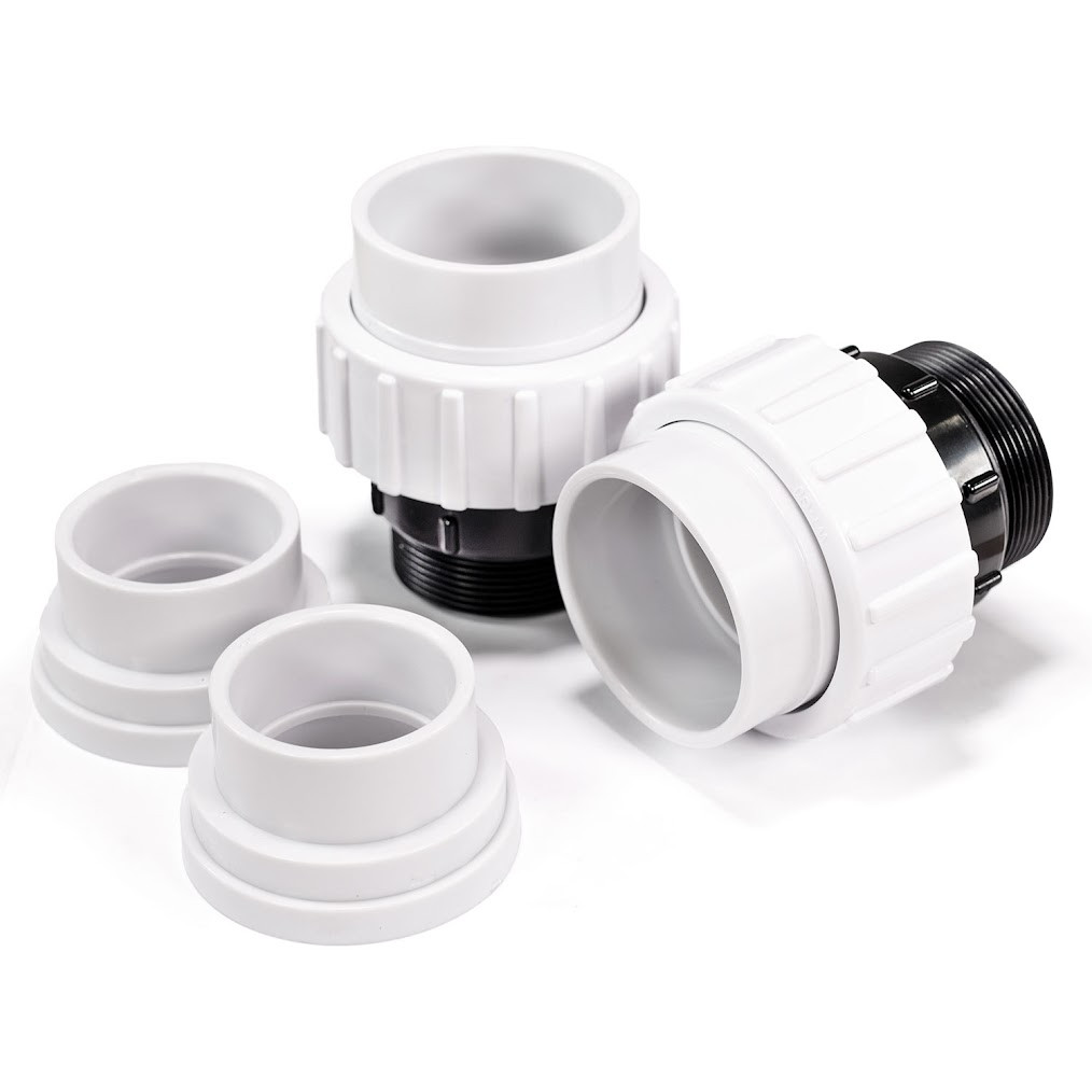 4 Pieces Replacement Union Fitting Slip 1-1/2 & 2 inch for Pumps Filters Set