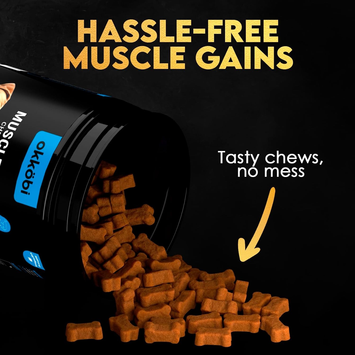 11-in-1 Muscle Gain Chews for Dogs, High Protein & Amino Acids, 150 Chews – Chic