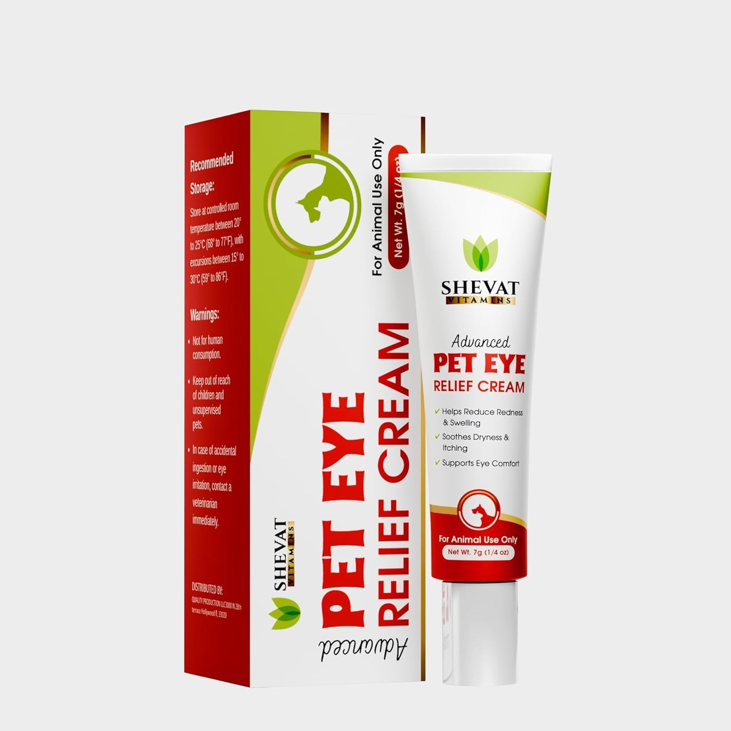 Pet Eye Relief Cream – Soothes Irritation & Moisturizes Dry Eyes 7g Tube