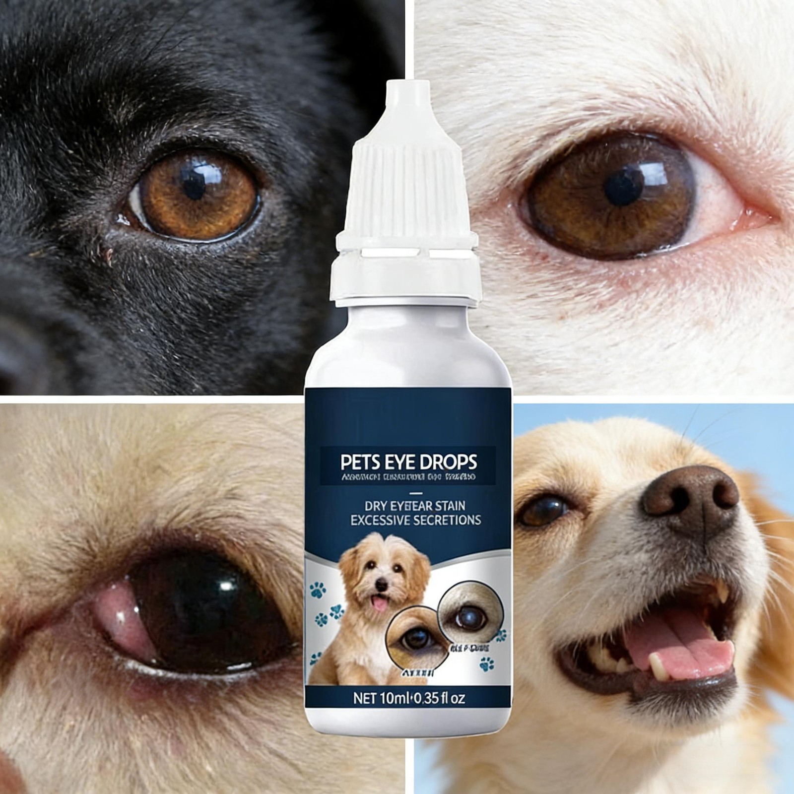 Eye Drops for Pets Bacterial,Viral and Fungal & Infections Dog Cat Treatment US