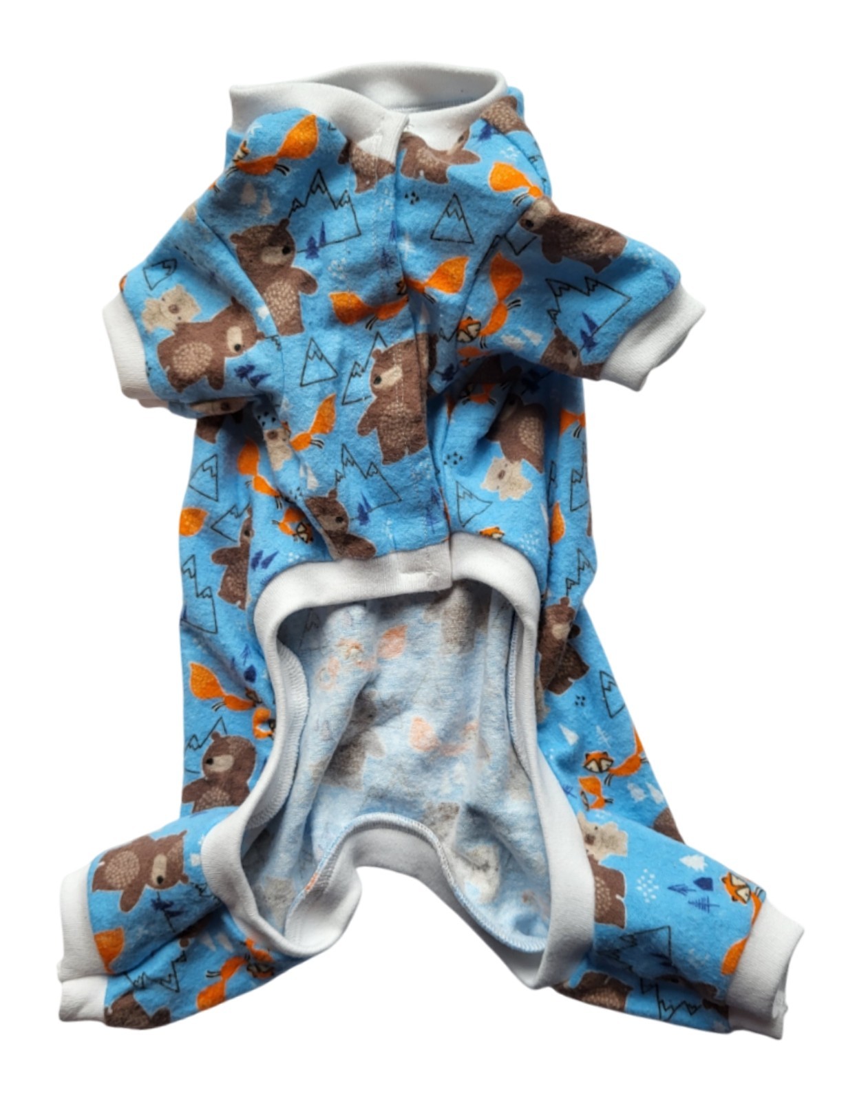 Mountain Friends Bears Foxes Flannel Pajamas PJ’s Dog Puppy Pet Clothes 4XS – L