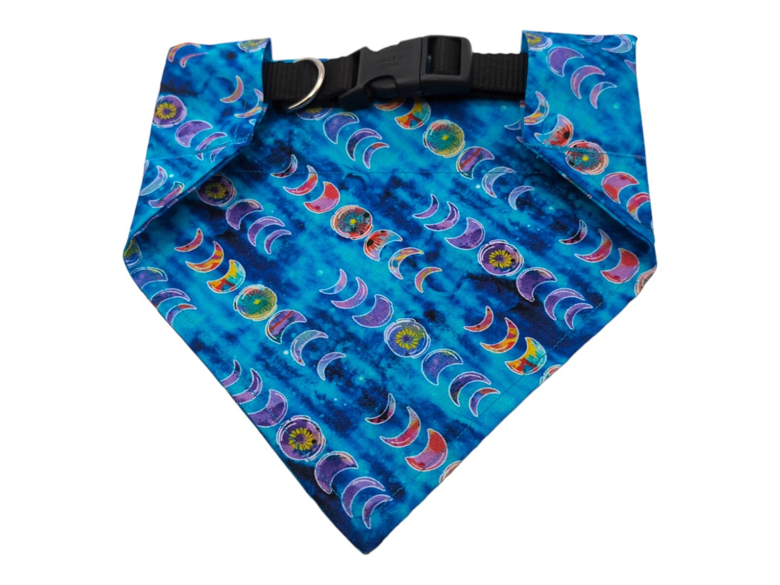 Dog Bandana Moon Phases Blue Moon OVER THE COLLAR Dog Scarf Bandanas Slide On