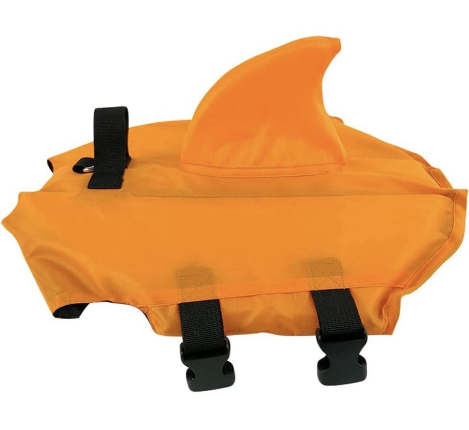 Dog Cat Life Jacket Swimming Safety Vest Pull Handle High Visibility Medium Ne