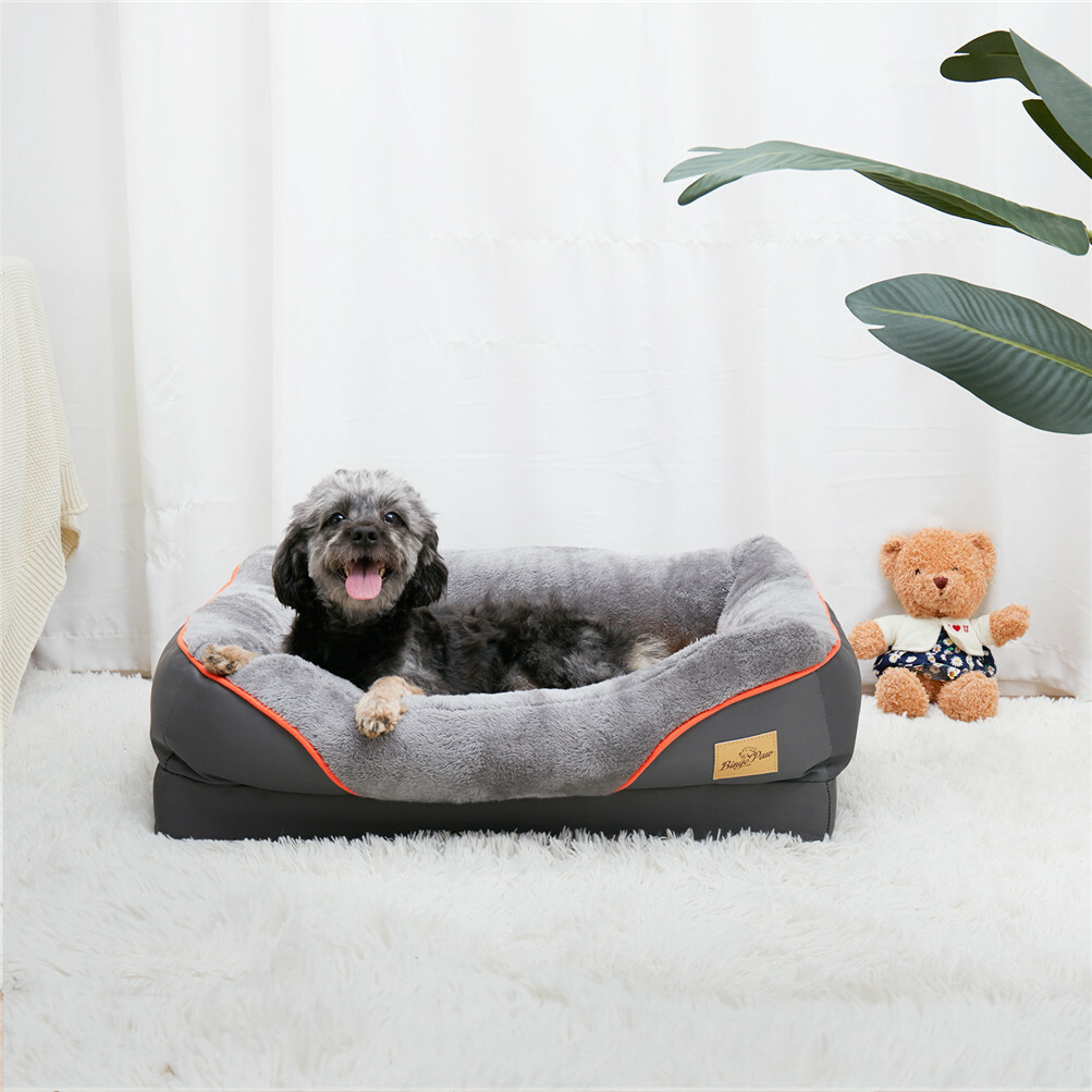 Washable Thicken Dog Bed Extra Large Pet Bed with Bolster Comfort Pet Basket XXL