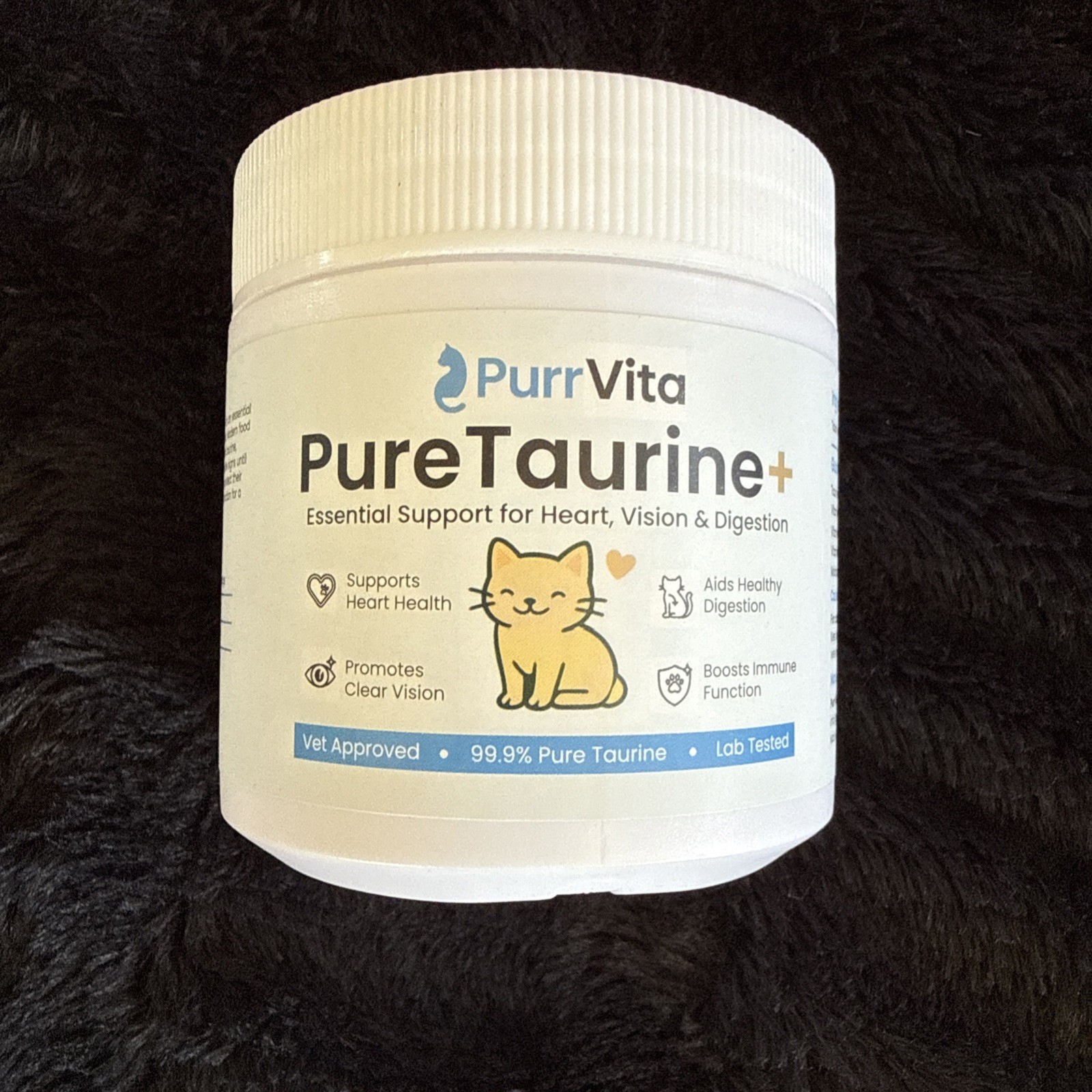 PurrVita Taurine Supplement for Cats – Supports Heart, Eyes & Immune Function
