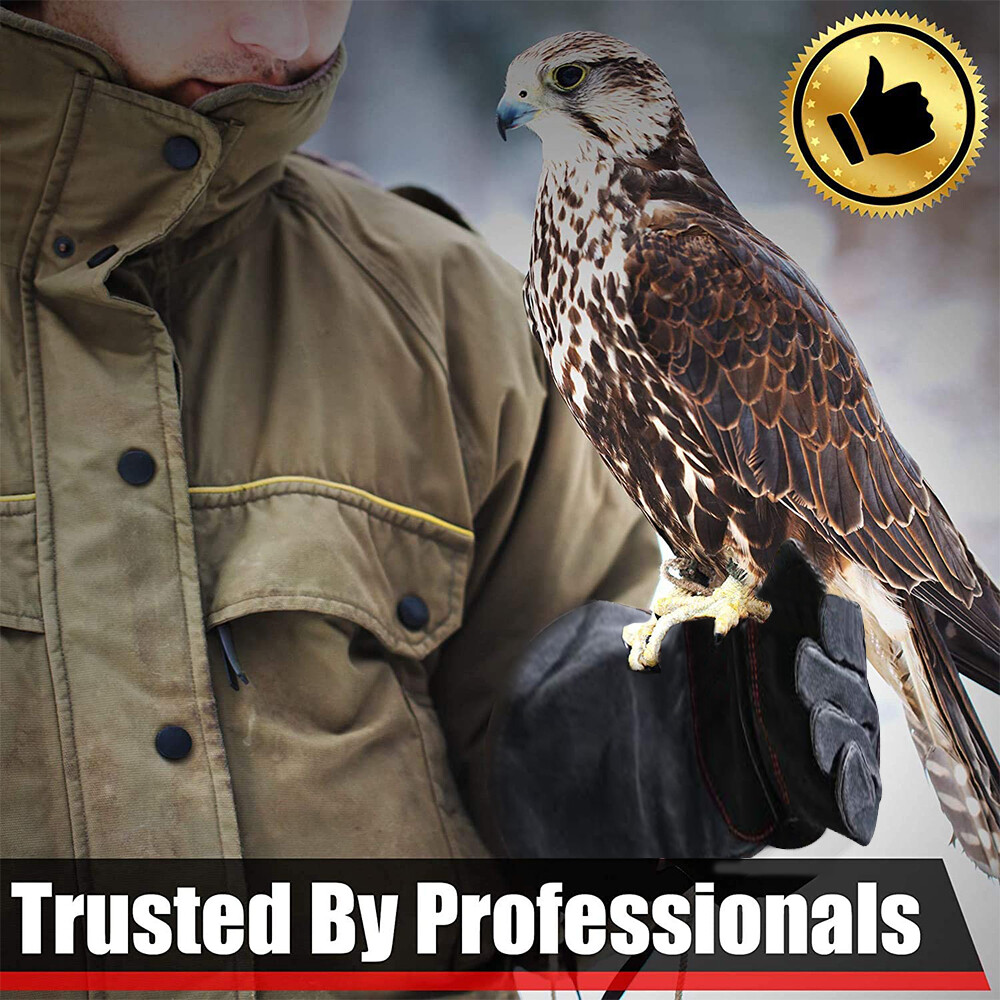 Heavy Duty Snake Animal Handling Scratch Bite Proof Leather Protective Gloves