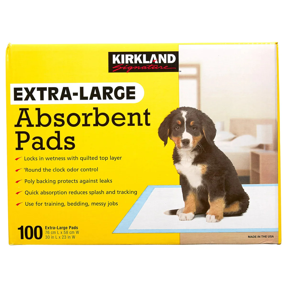 Kirkland Signature Extra-Large Absorbent Pads 100 Large Pads 30×23