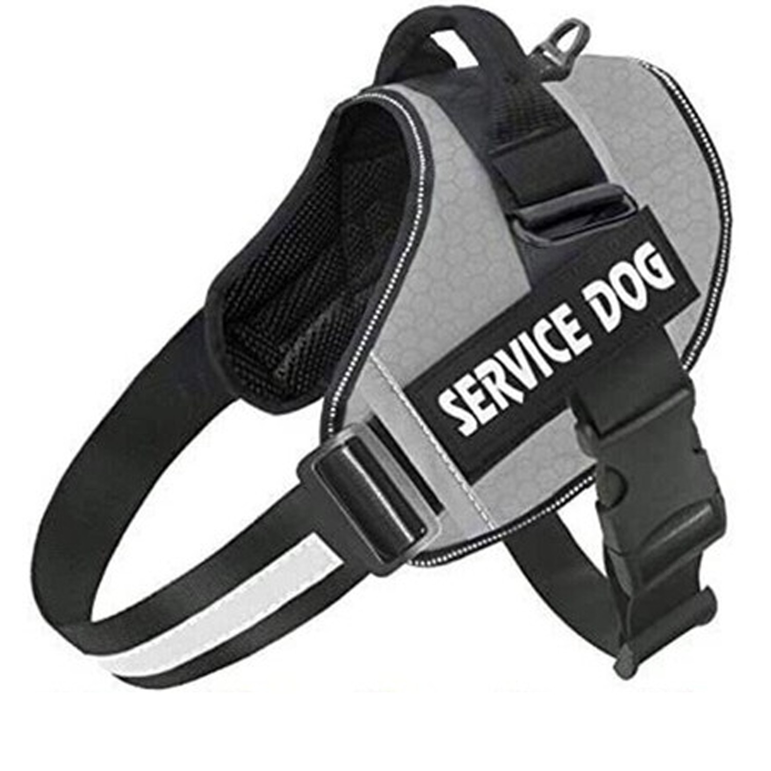 Reflective Service Dog Vest Harness, Woven Nylon with Adjustable Straps XS-XXL