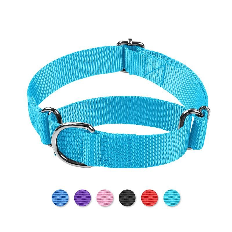 Adjustable Martingale Dog Collar Heavy Duty Nylon Safety Training Design
