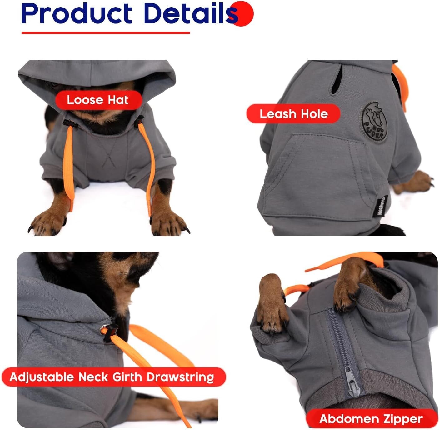 Dog Clothes Hoodie Cozy Warm Outfit Sweater Pullover Hug Pupee