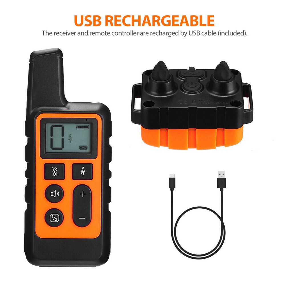 2700 FT Dog Training US Collar Rechargeable Remote Shock PET Waterproof Trainer