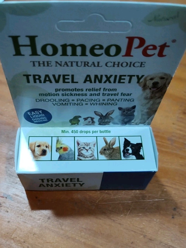 HomeoPet Travel Anxiety Relief white, 15 ml Anxiety Support for Pets.