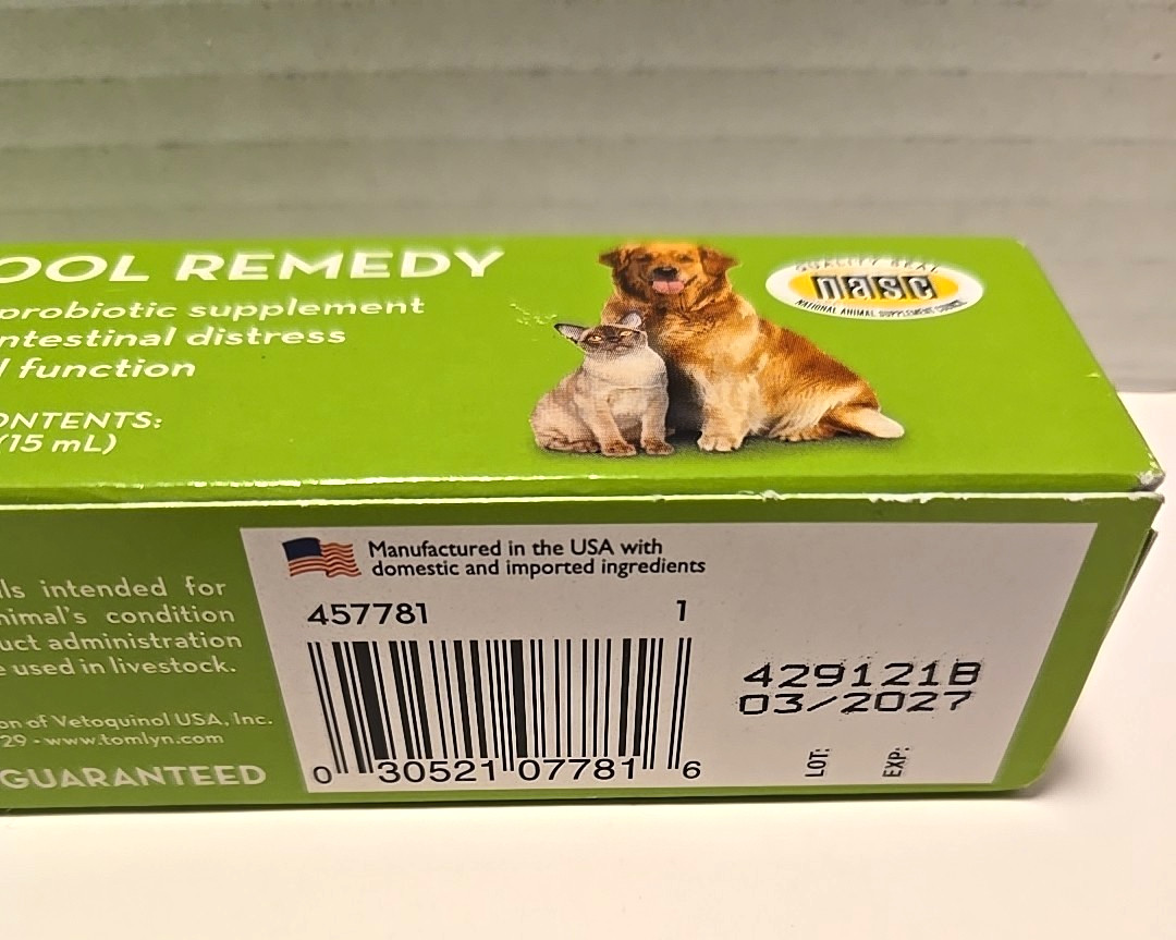 Tomlyn Firm Fast Loose Stool Remedy For Cats & Dogs~ Oral Plunger Application
