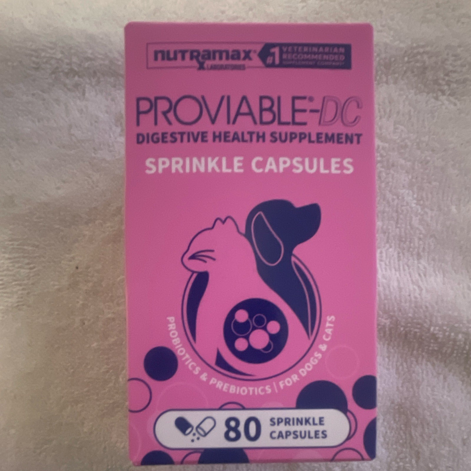 Nutramax Laboratories Proviable-DC Digestion Aid Capsules 80 Ct Dogs/Cats