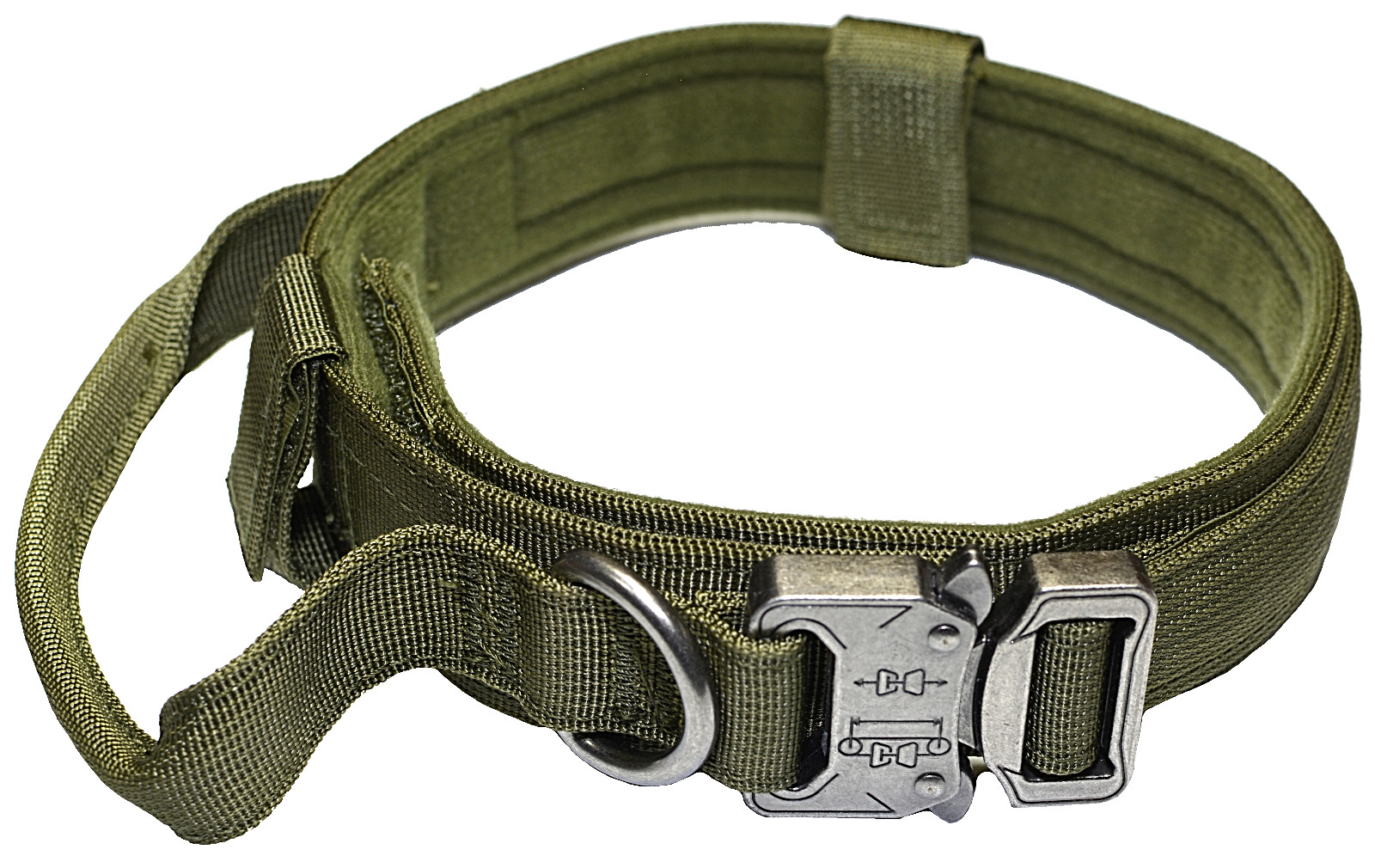 Collar + Leash Heavy Duty K9 Tactical Training Pet Dog Metal Buckle M, L, XL New
