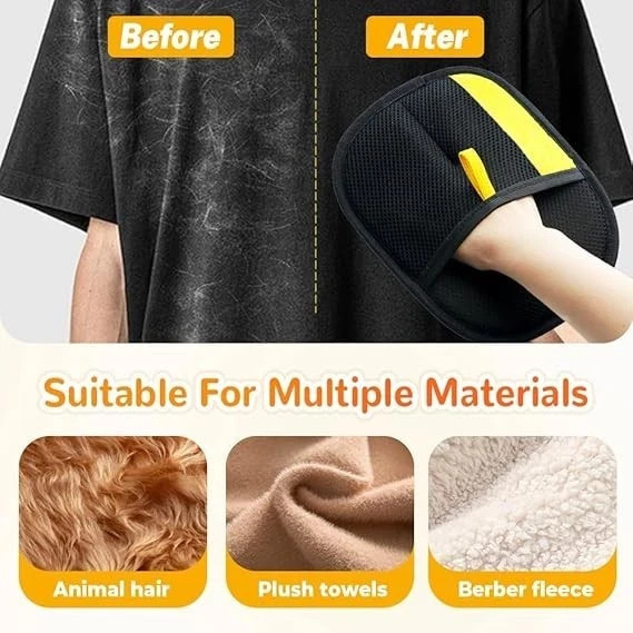 2PC Electrostatic Pet Hair Removal Gloves Brush,Double-sided Pet Grooming Glove