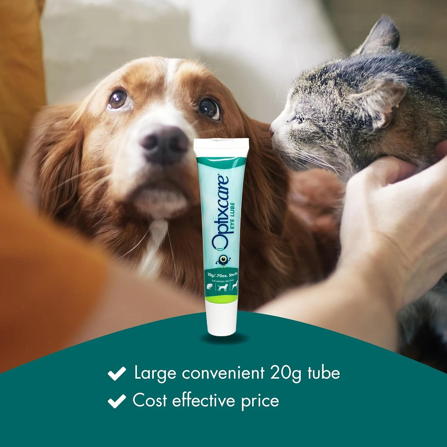 Optixcare Eye Lube For Animals, Corneal Protectant & Lubricant, 20 gm