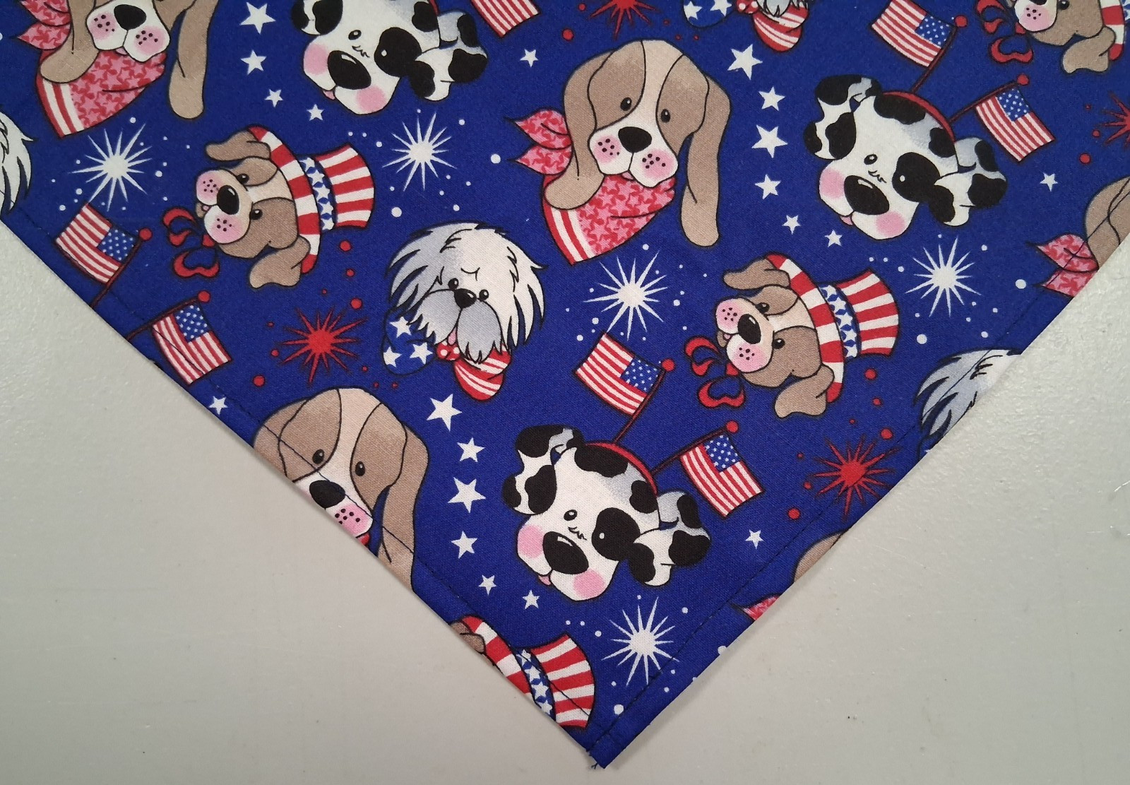 Patriotic, Dog Bandana, Scarf, Fireworks, Dogs, Flags, XS, S, M, L