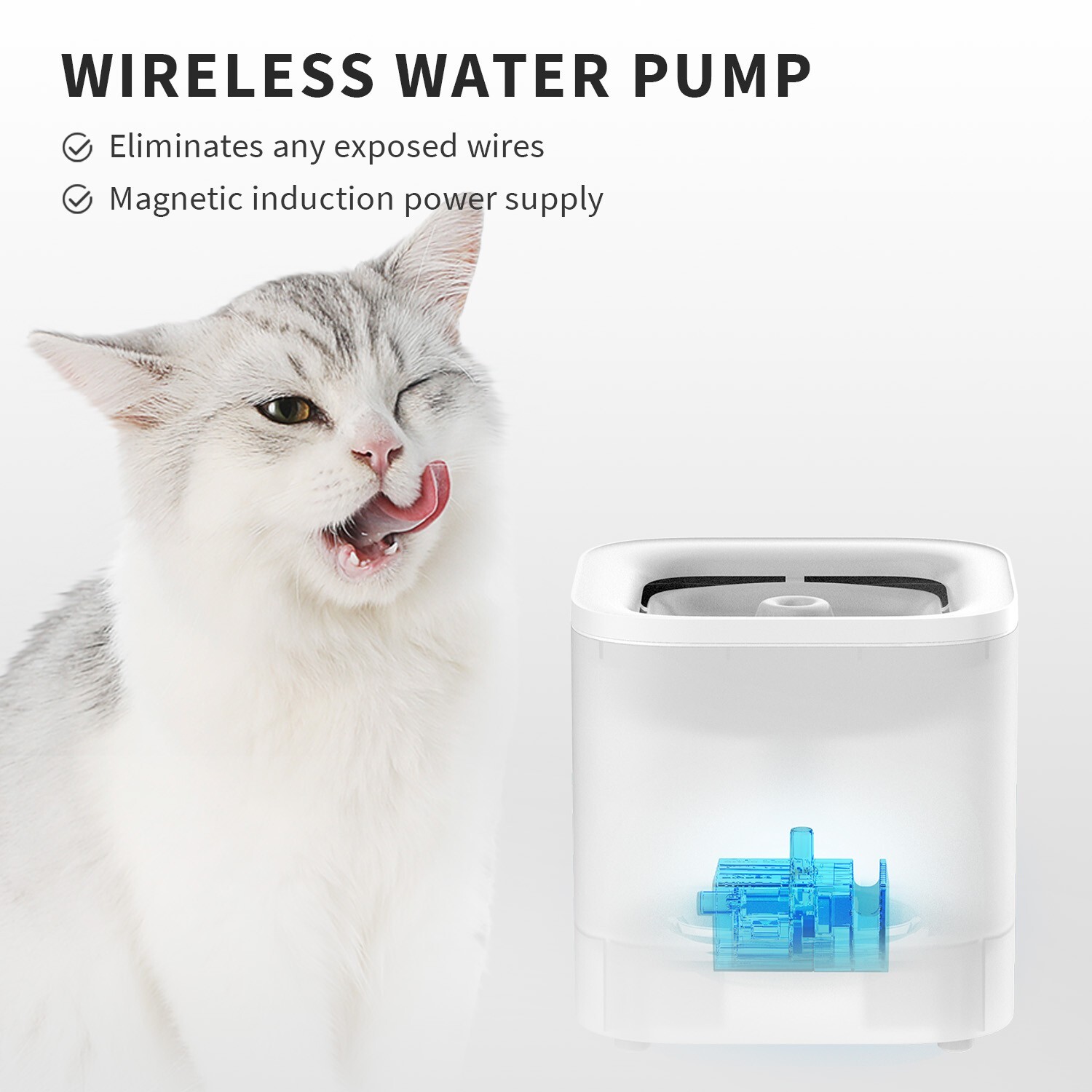PETKIT 65oz Cat Water Fountain Ultra Quiet Pet Water Fountain, Filters Included