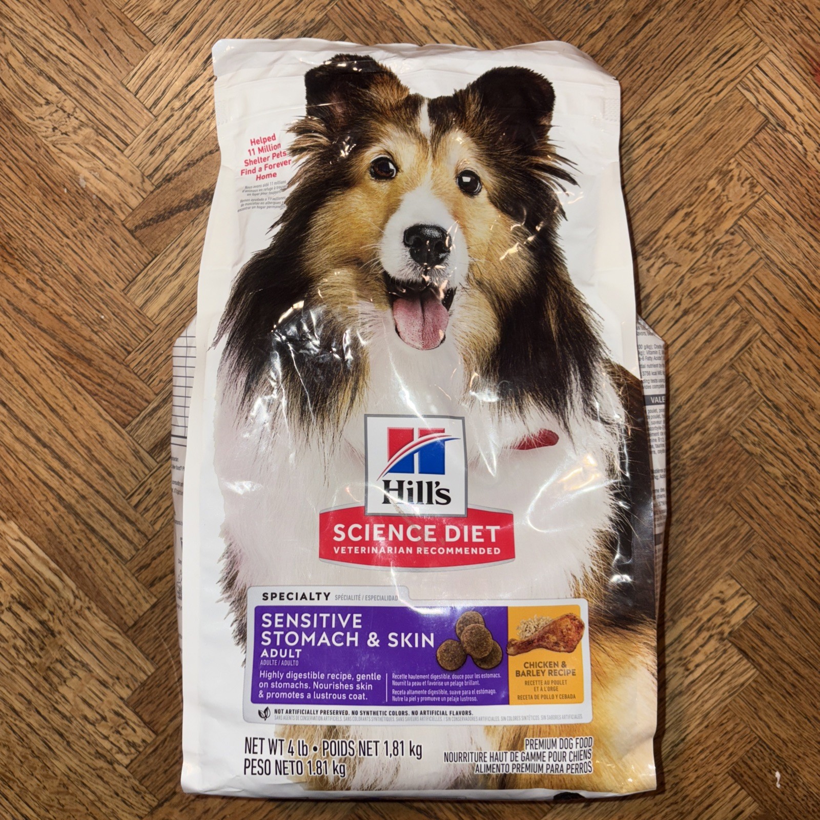 Hill’s Science Diet Sensitive Stomach & Skin, 4 Pound (Pack of 1) Exp 9/24