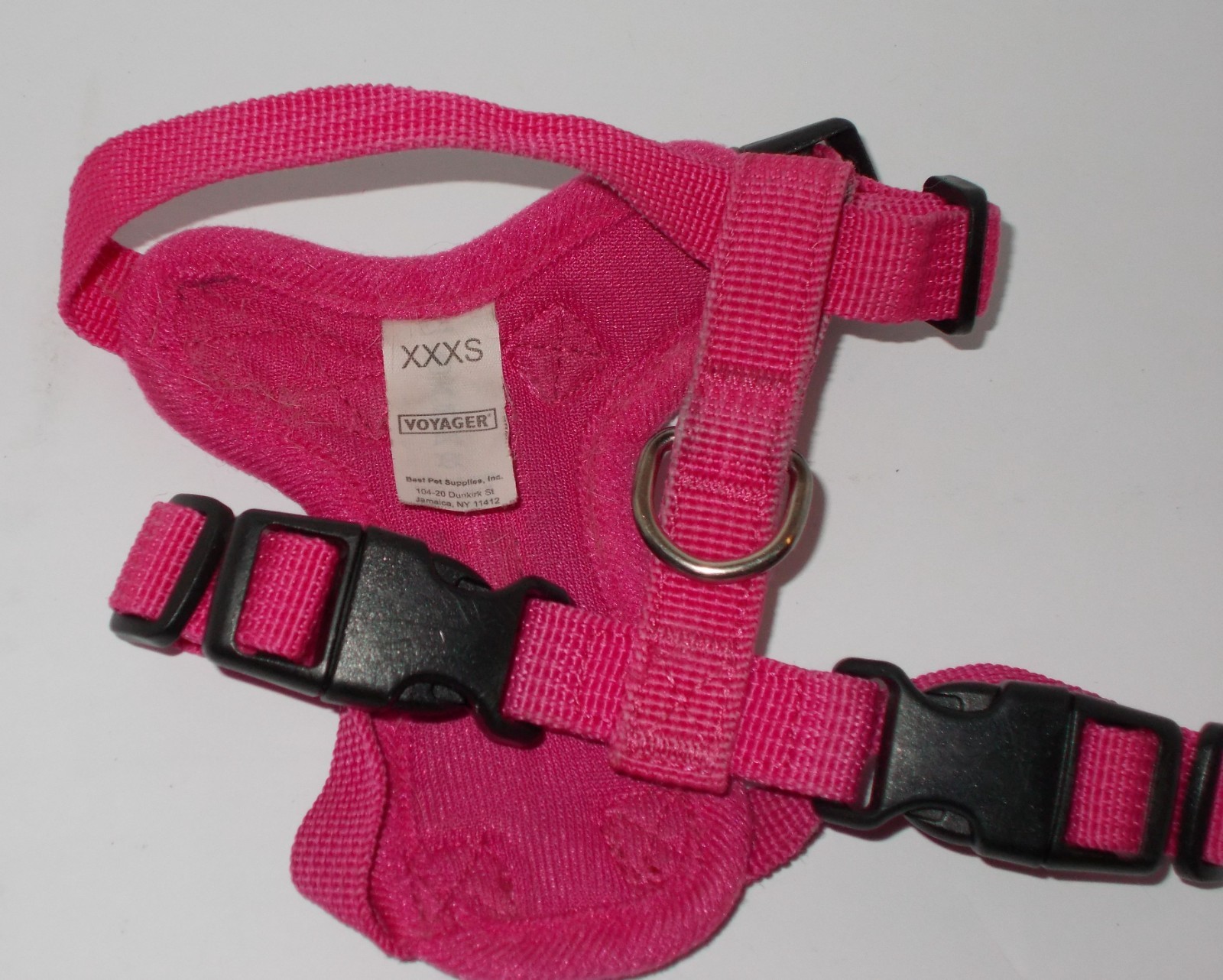 Voyager Dog Harness Pink White Size Xtra Xtra Xtra Small XXXS Neoprene Mesh