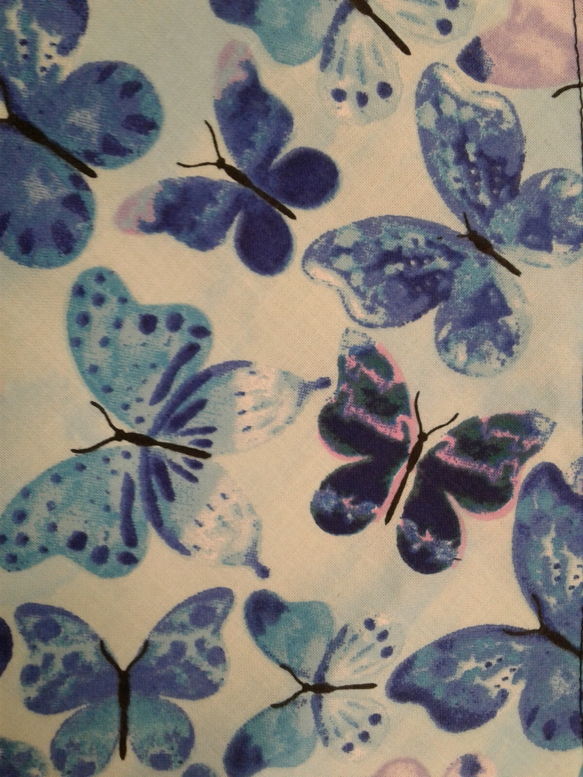 Dog Bandana/Scarf, Blue, Tie On, Butterflies, S, M, L