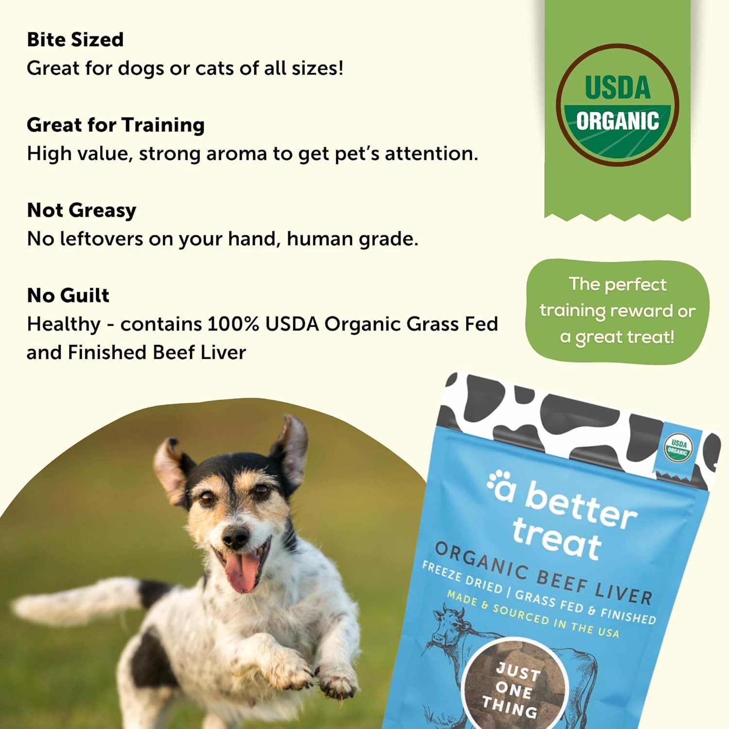 A Better Treat – Organic, Freeze Dried, 9 Ounce (Pack of 1), Beef Brown