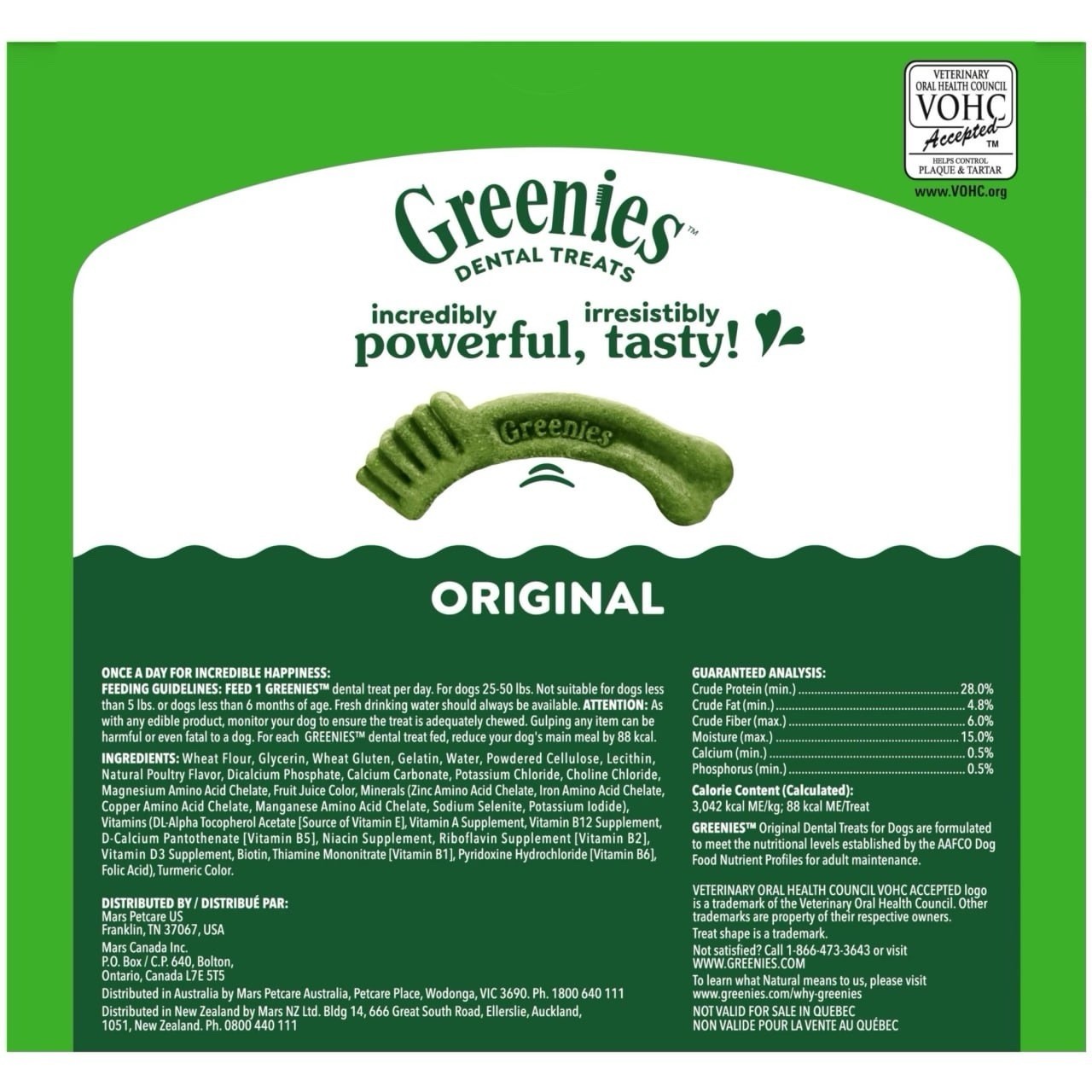 Greenies Vet-Recommended Natural Dental Dog Treats, Regular Size, 36 oz