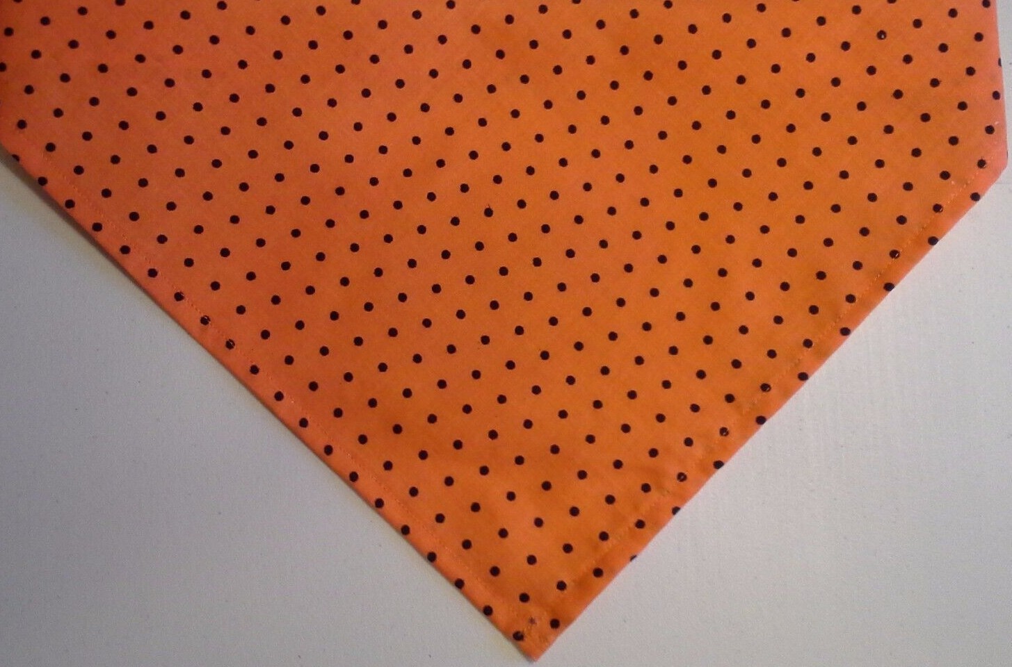 Dog Bandana/Scarf Tie On, Halloween, Orange, Black, Dots, XS, S, M, L, XL
