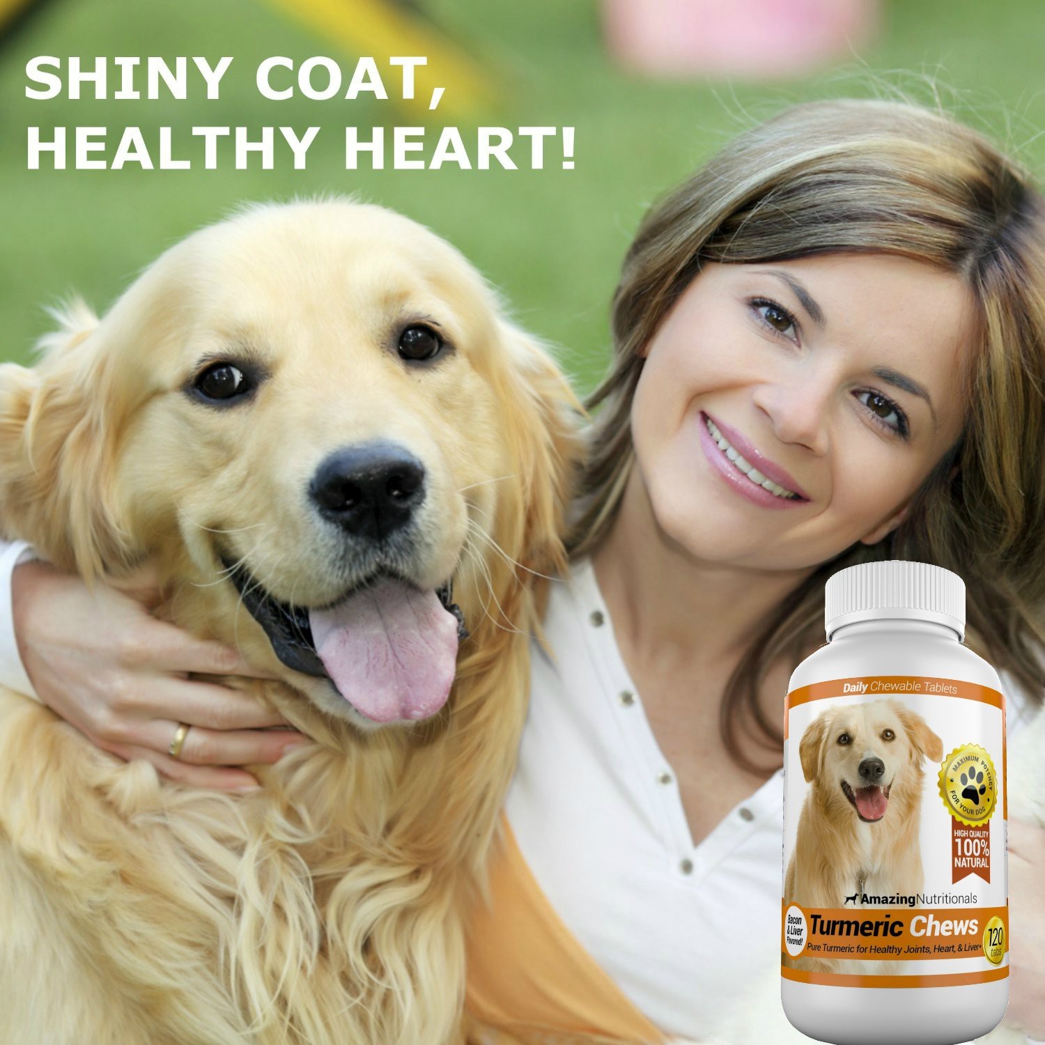 Amazing Turmeric for Dogs Curcumin Pet Antioxidant, Eliminates Joint Pain Inf…