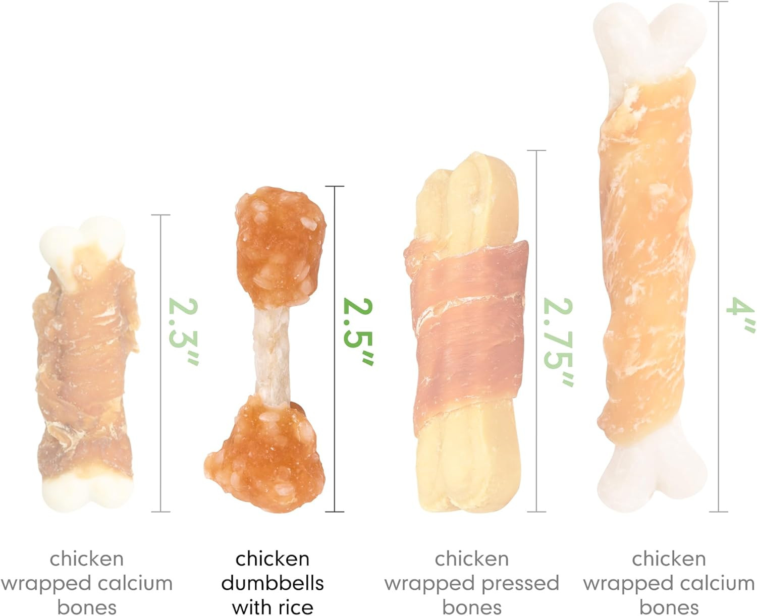 Dog Treats 9oz Mini Rawhide Chews Chicken 9 Ounce (Pack of 1)