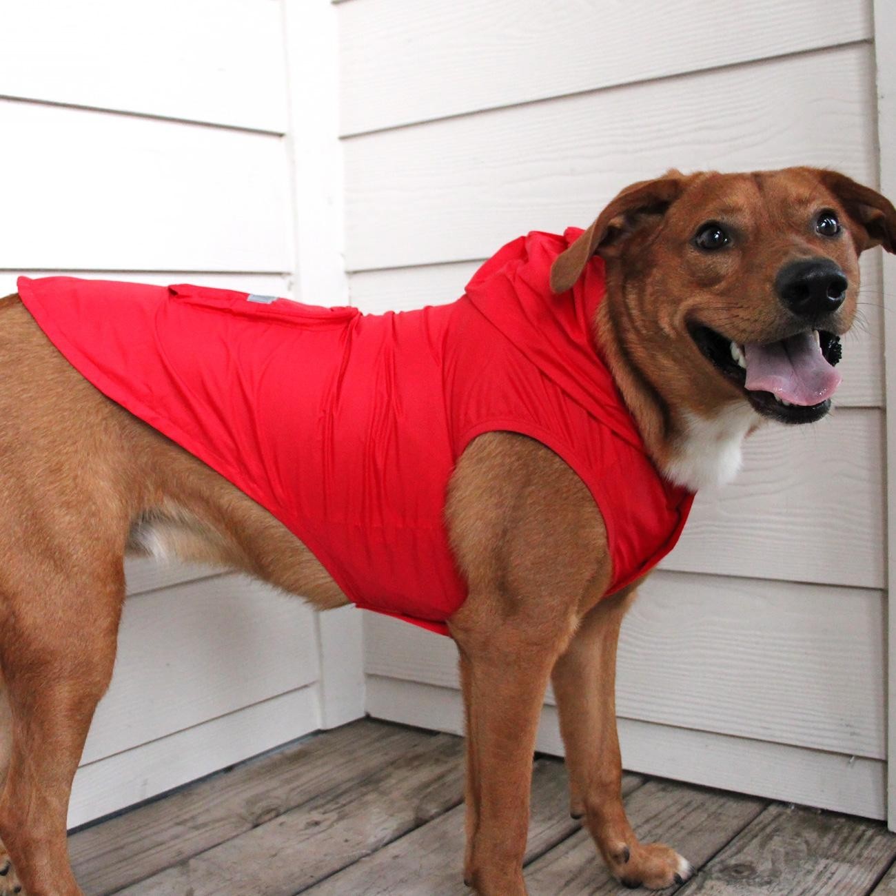 Dog Waterproof Raincoat packable Doggie Design – Red – Sizes XS-3XL