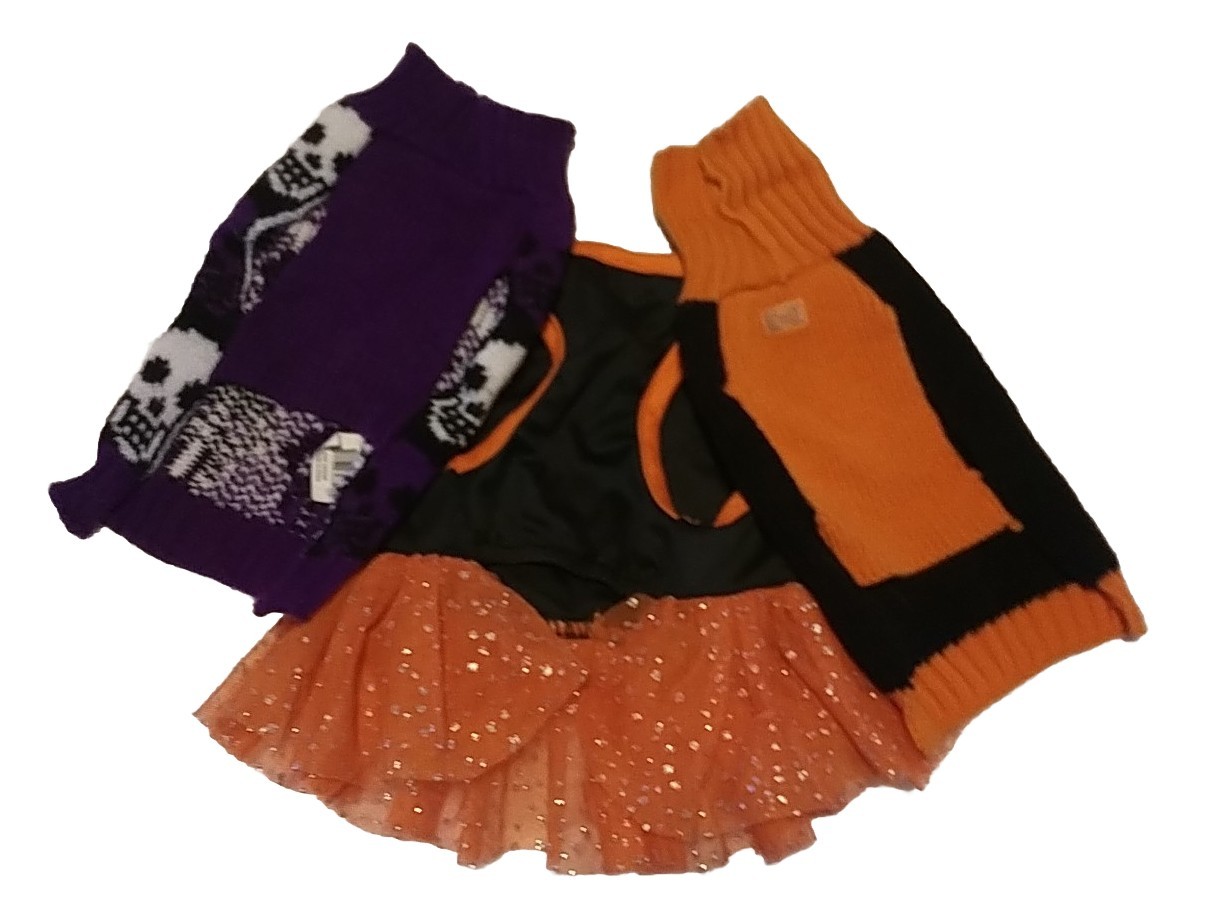 1 Halloween Xtra Small dress,2 Halloween XXtra Sweaters