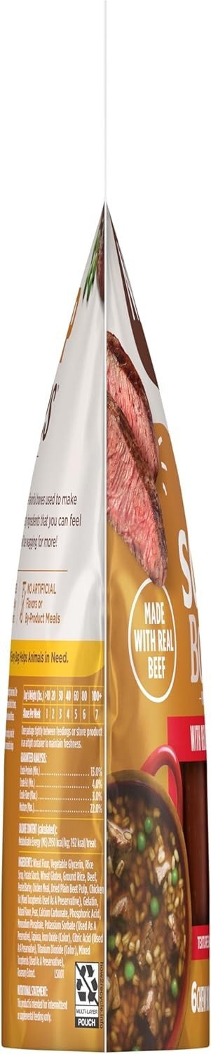 Nutrish Soup Bones Premium Dog Chews with Real Beef and Barley, 6 Chews.