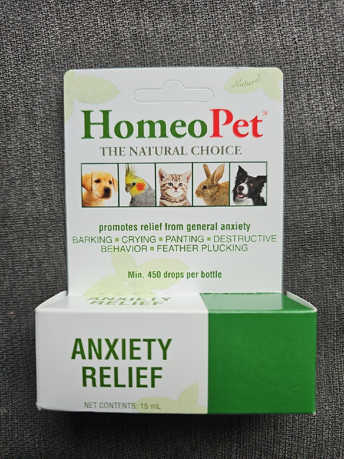 HomeoPet Anxiety Relief white, 15 ml Anxiety Support for Pets.