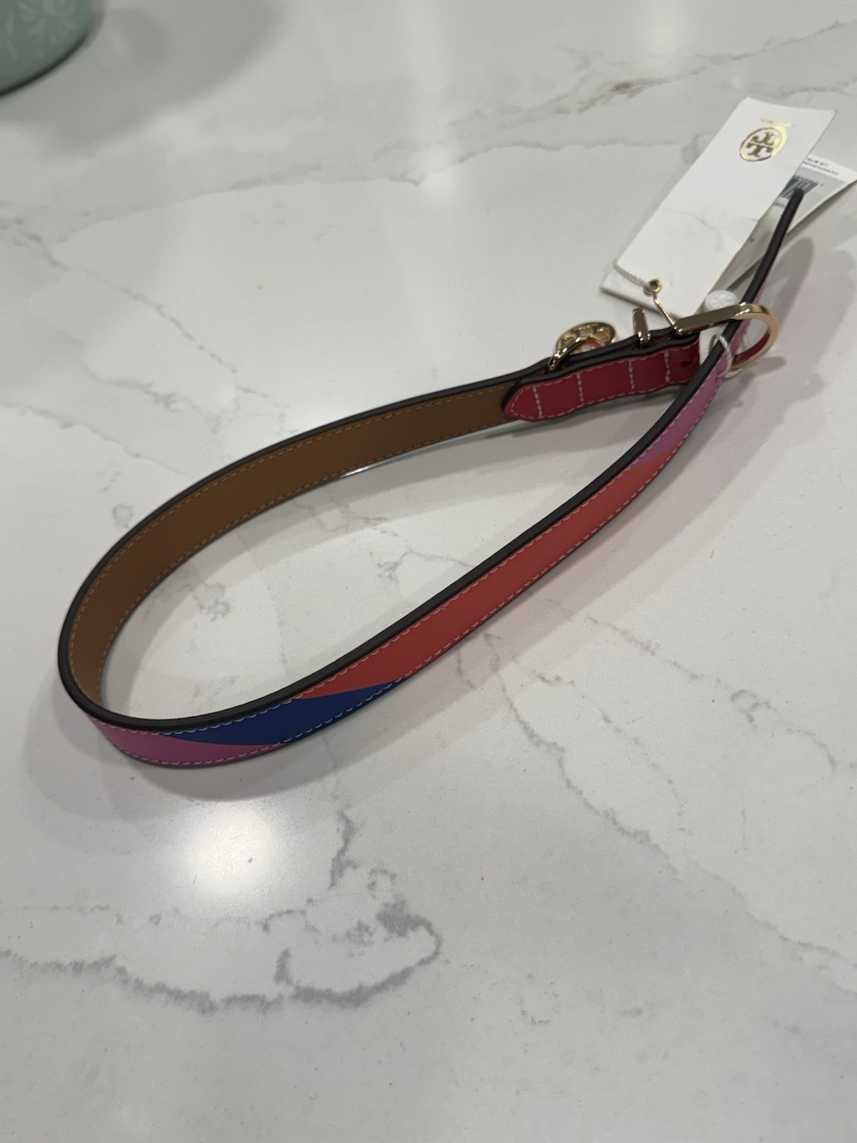 Tory Burch Multi Striped Dog Collar M/L