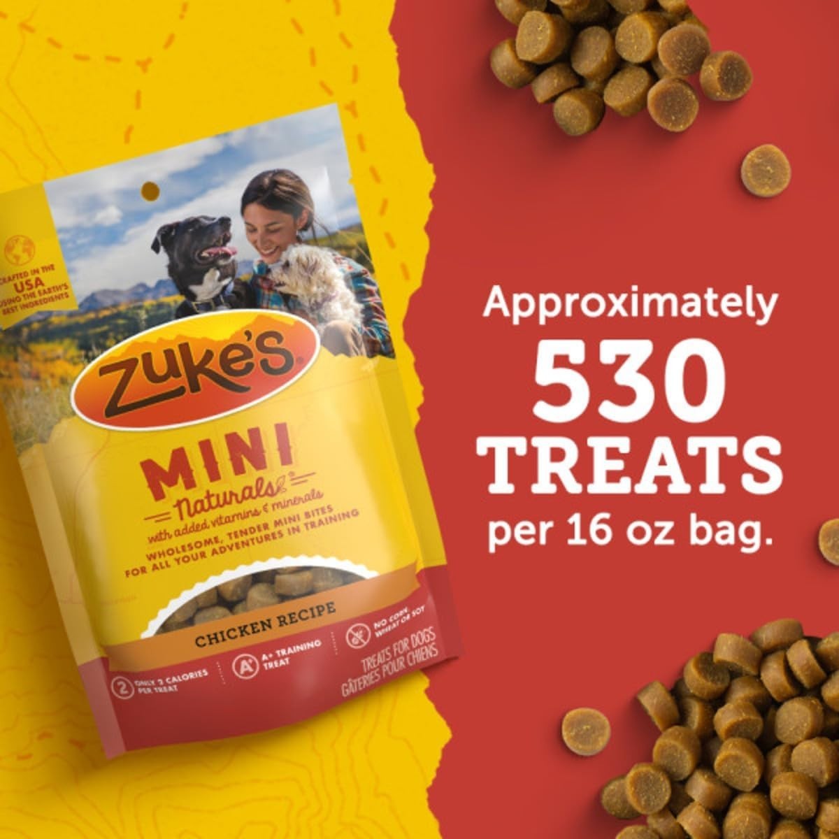 Zuke’s Mini Naturals – Soft Chicken Bites for Small Dogs, 16 oz Training Treats