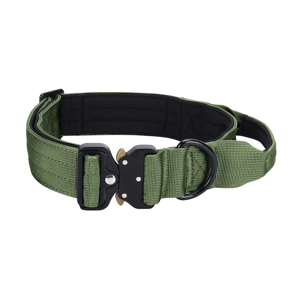 TSG Nylon Heavy Duty Dog Collar With Handle CanineTraining Walking