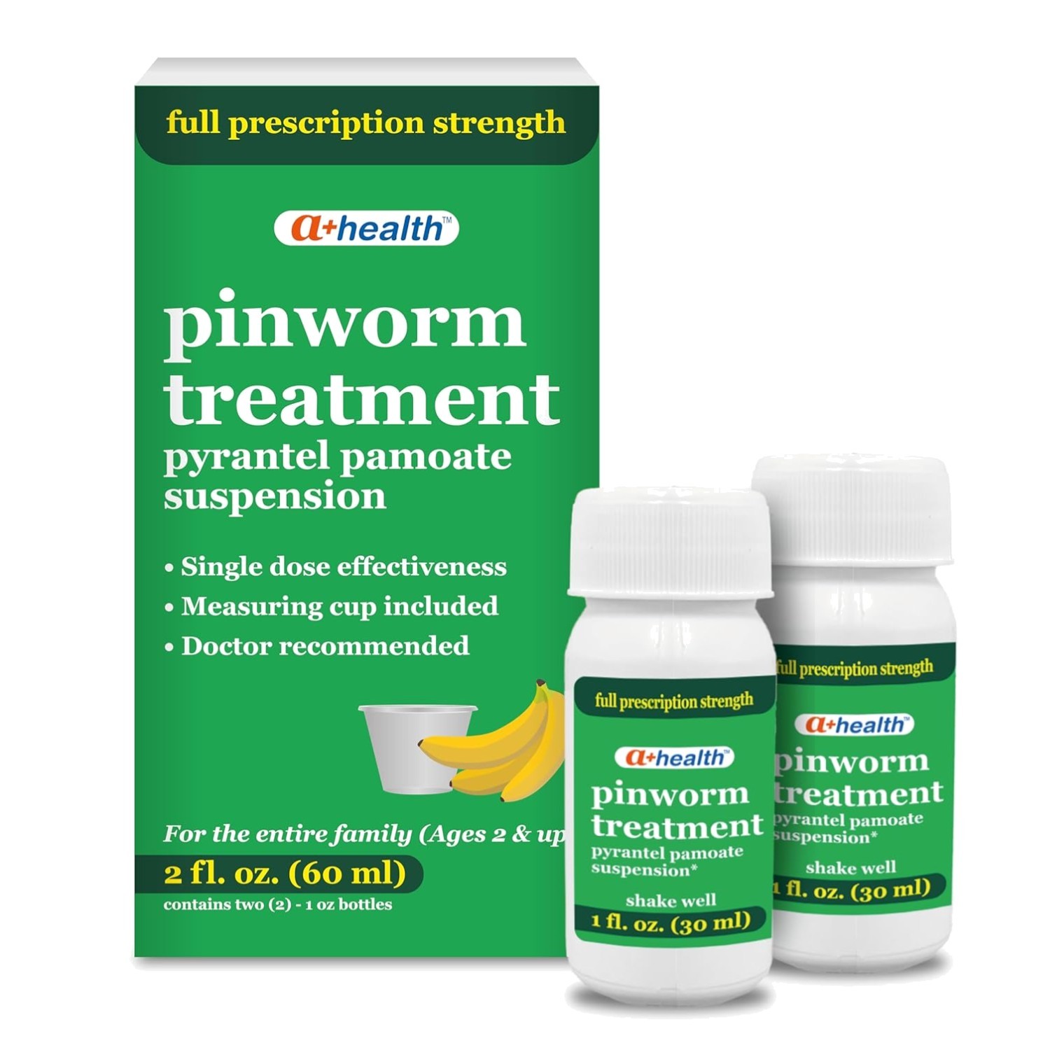 Parasitol Pinworm Dewormer for Humans, 1 Fl Oz (1 Pack) – Pyrantel Pamoate Medic