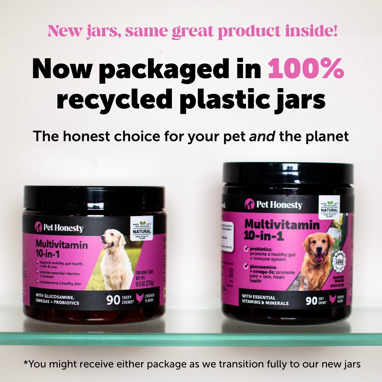 Pet Honesty Multivitamin 10-in-1 for Dogs, Chicken Flavor, 90 Count EXP 2027