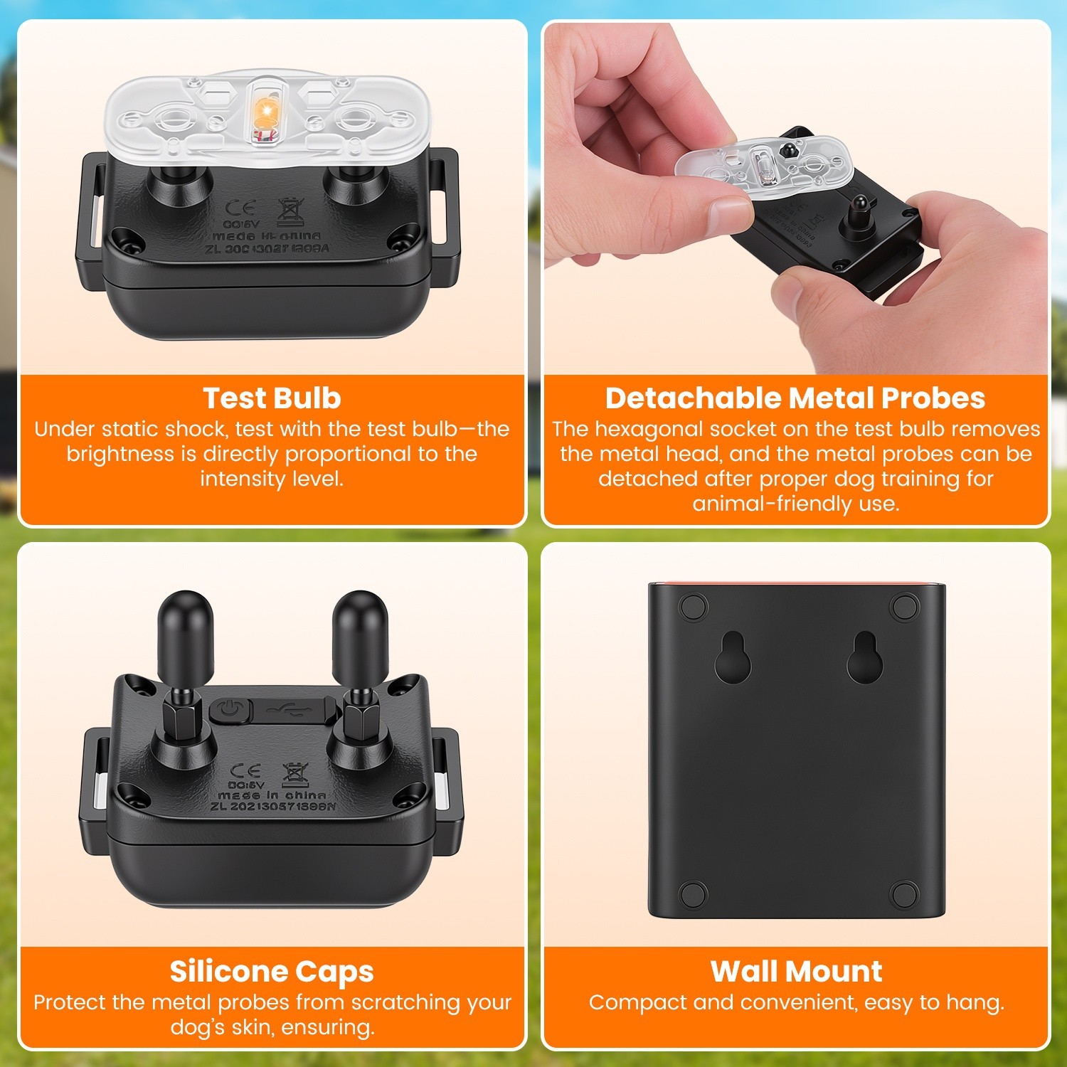 2IN1 Wireless Dog Fence System Pet Containment Boundary Control &Training collar