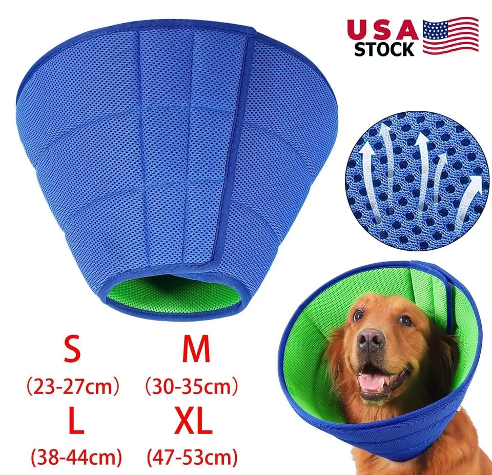 Pet Protective Collar Dog Cat Neck Cone Recovery Cone Collar Size S,M,L,XL
