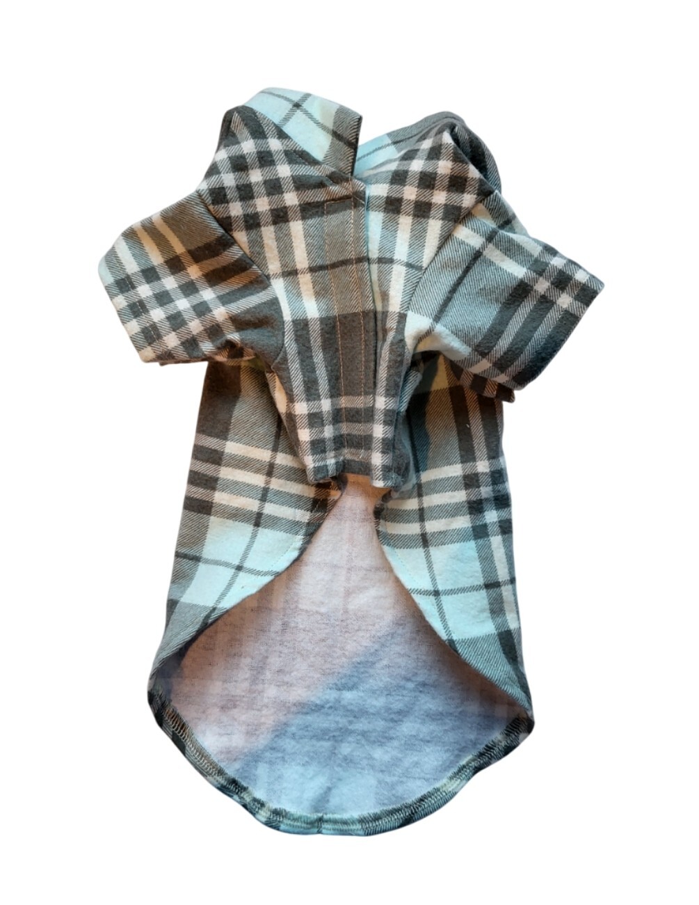 Green Tartan Plaid Flannel Night Shirt Dog Puppy Teacup Pet Clothes 4xs – Large
