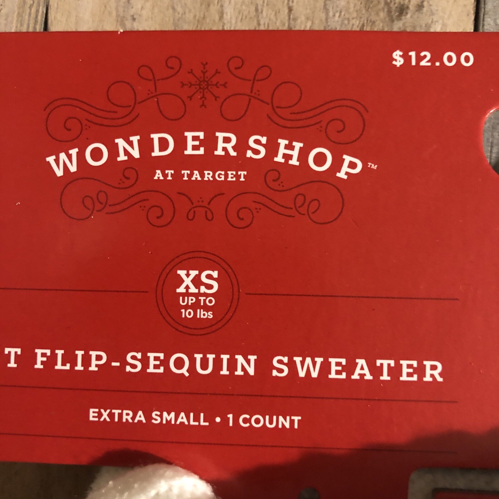Wondershop Dog/Cat Pet Sweater Christmas Sequin Xtra Small Brand New Joy