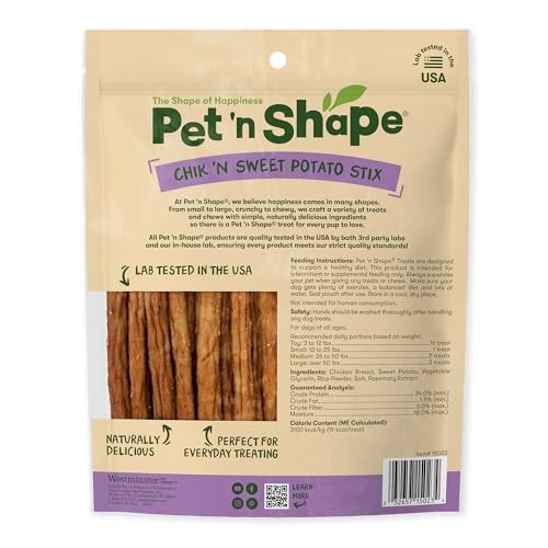 Pet ‘n Shape Chik ‘n Sweet Potato Stix Dog Treats – Made and Sourced in the USA