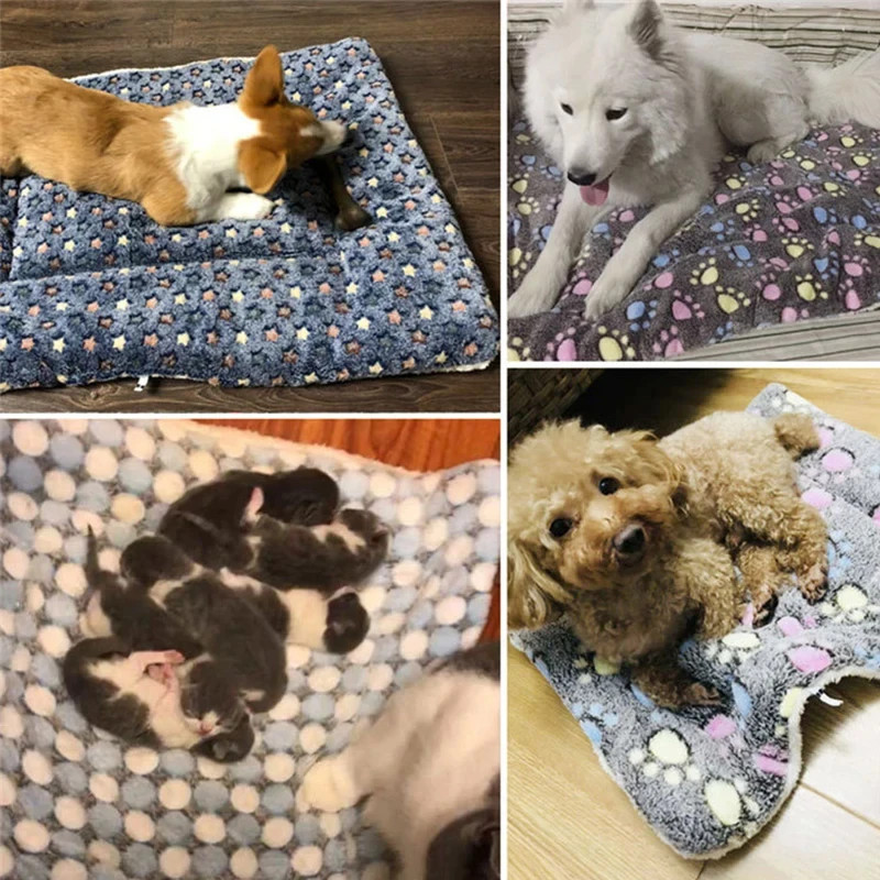 Flannel Pet Sleeping Mat Dog Bed Cat Litter Puppy Bed Dog Sofa Lovely Mattress